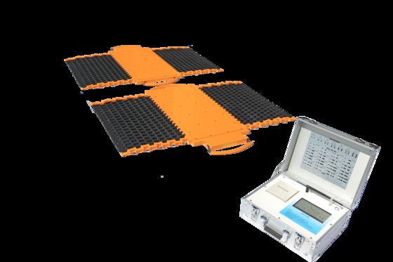 Portable Axle Scale with Integral Indicators for Vehicle Weighing