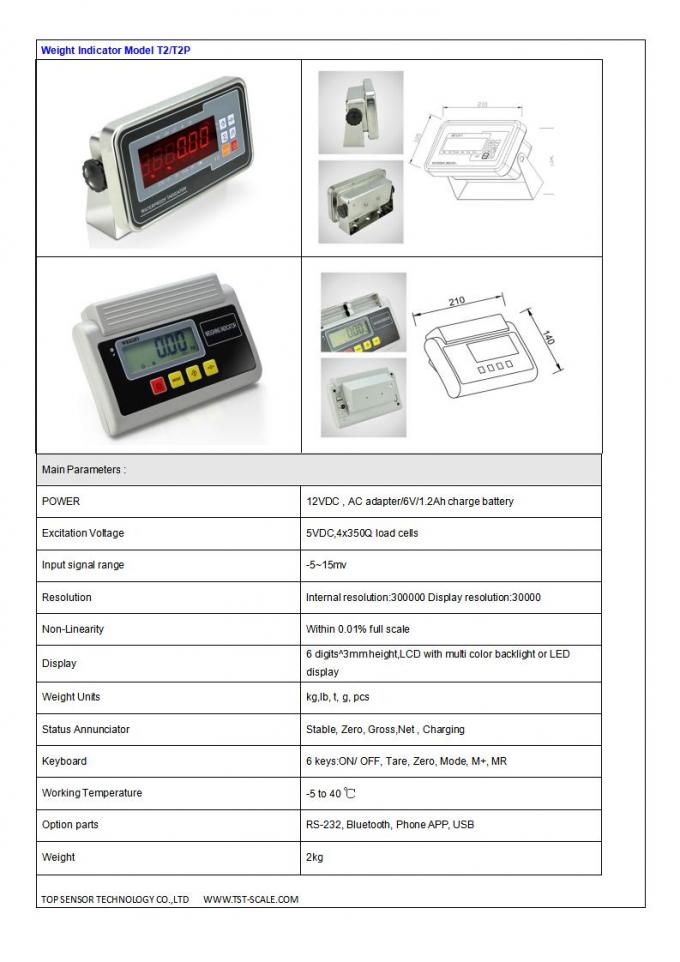 Platform Weighing Scale Indicator Digital Electronic